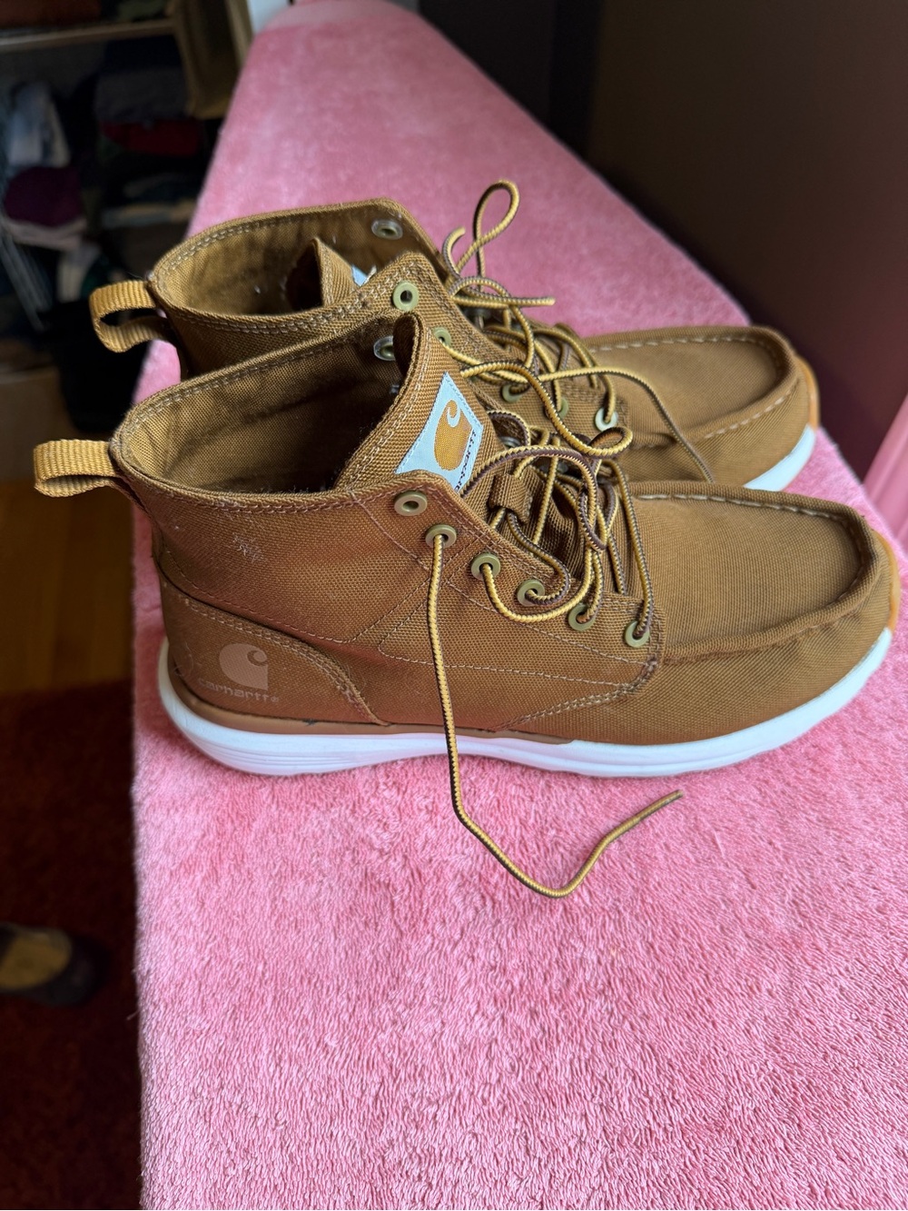 Carhartt Women's Haslett Moc Toe Canvas Chukka boots vegan